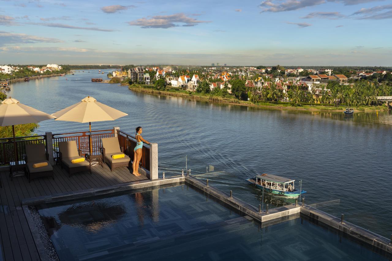 Little Riverside Hoi An . A Luxury Hotel & Spa Exterior foto View of the lagoon from the hotel